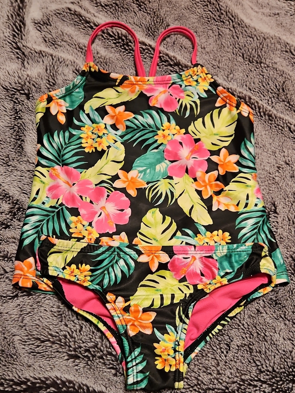 wonder nation Tropical Floral 2 Piece Swimsuit Size Xs